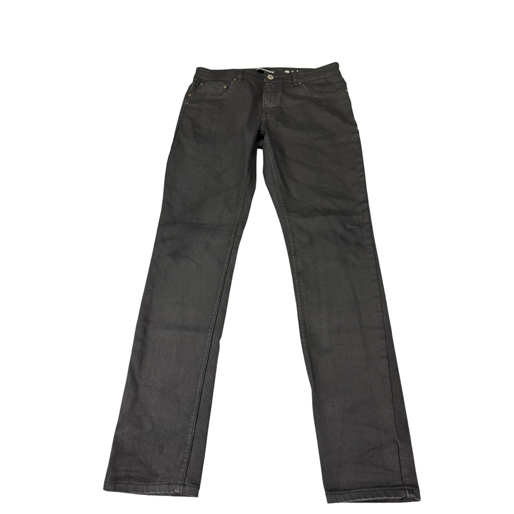 Serenede Mens 34 Fitted Denim Jeans Black Slim Stretch Streetwear